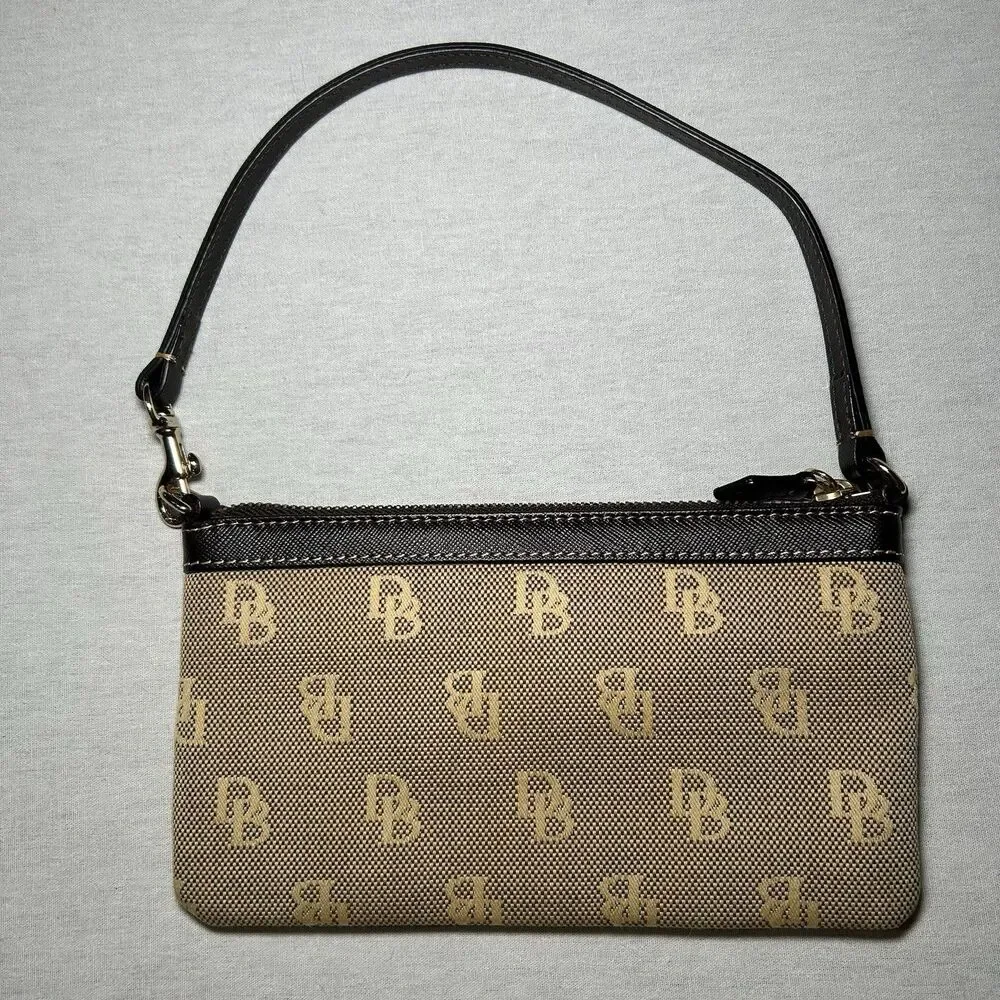 Dooney & Bourke classic signature monogram canvas wristlet